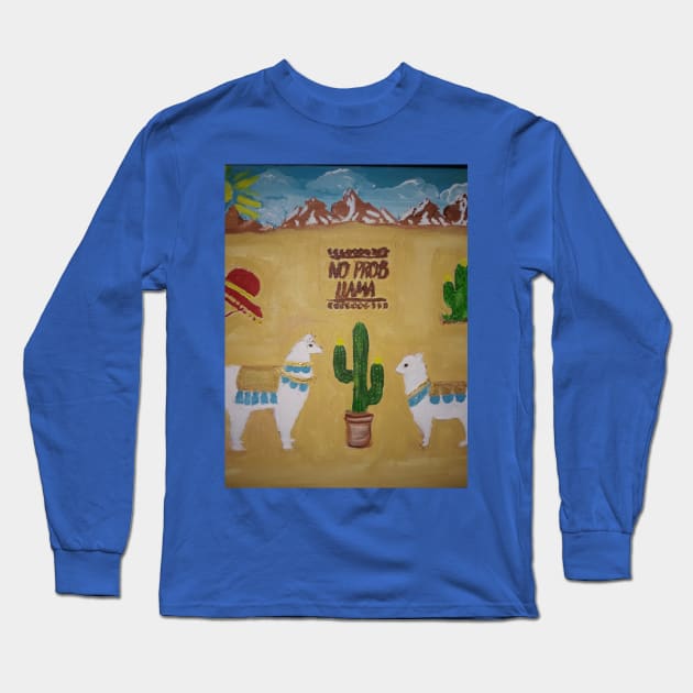 Two Llamas Long Sleeve T-Shirt by Oregon333